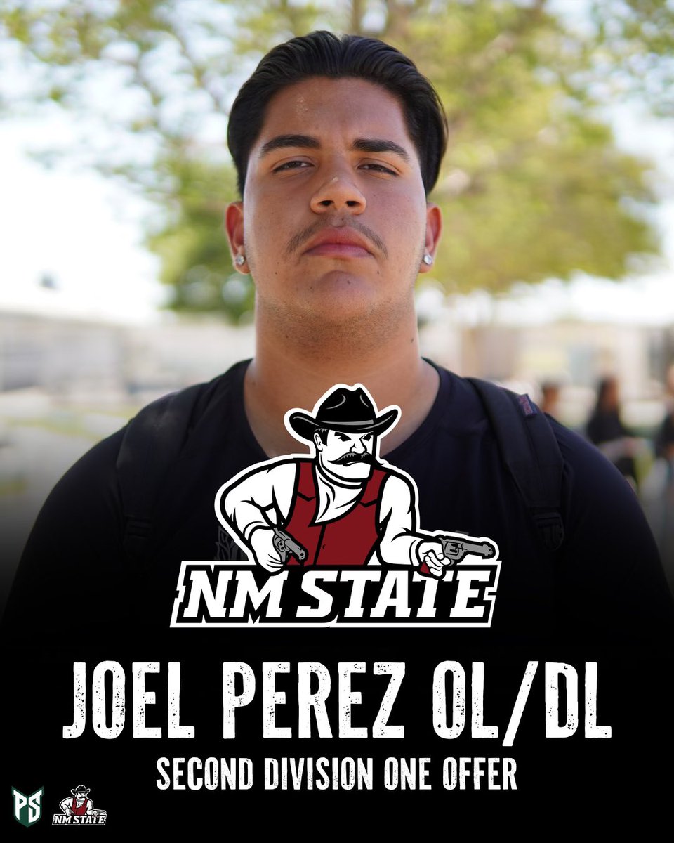 Excited to announce my guy @Joel_Perez07 just picked up another offer from @NMStateFootball. Thank you @AndrewMitch for witnessing the work. @WHSPios @westernpioneer1 @GregBiggins @adamgorney @ocvarsity @OC_Recruits @OCSportsZone @BrandonHuffman @247sports @RepMax_io