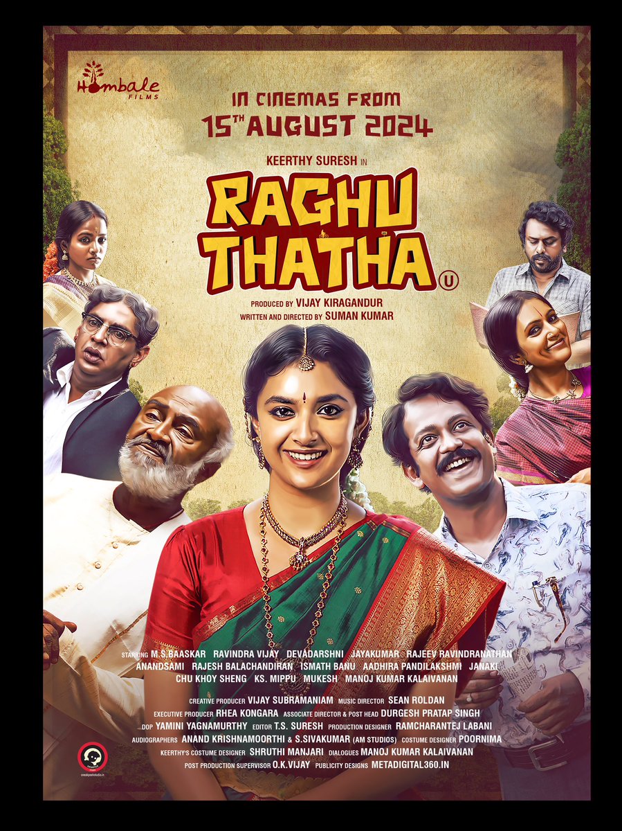 Yamini Yagnamurthy (@yaminiyag) on Twitter photo #RaghuThatha releases on 15th August 2024. Mark your calendars and spread the word!
<a href="/KeerthyOfficial/">Keerthy Suresh</a> <a href="/hombalefilms/">Hombale Films</a> #VijayKiragandur <a href="/sumank/">Suman Kumar</a> <a href="/vjsub/">vijay subramaniam</a> <a href="/RSeanRoldan/">Sean Roldan</a> <a href="/rhea_kongara/">rhea_kongara</a> <a href="/durgeshprsingh/">Durgesh Pratap Singh</a> <a href="/yaminiyag/">Yamini Yagnamurthy</a> <a href="/editorsuresh/">T.S.Suresh</a> <a href="/tejlabani/">Ramcharantej Labani</a> <a href="/PoornimaRamasw1/">Poornima Ramaswamy</a> <a href="/ShruthiManjari/">Shruthi Manjari</a> <a href="/RaghuthathaFilm/">Raghuthatha</a> #RaghuThatha releases on 15th August 2024. Mark your calendars and spread the word!
<a href="/KeerthyOfficial/">Keerthy Suresh</a> <a href="/hombalefilms/">Hombale Films</a> #VijayKiragandur <a href="/sumank/">Suman Kumar</a> <a href="/vjsub/">vijay subramaniam</a> <a href="/RSeanRoldan/">Sean Roldan</a> <a href="/rhea_kongara/">rhea_kongara</a> <a href="/durgeshprsingh/">Durgesh Pratap Singh</a> <a href="/yaminiyag/">Yamini Yagnamurthy</a> <a href="/editorsuresh/">T.S.Suresh</a> <a href="/tejlabani/">Ramcharantej Labani</a> <a href="/PoornimaRamasw1/">Poornima Ramaswamy</a> <a href="/ShruthiManjari/">Shruthi Manjari</a> <a href="/RaghuthathaFilm/">Raghuthatha</a>