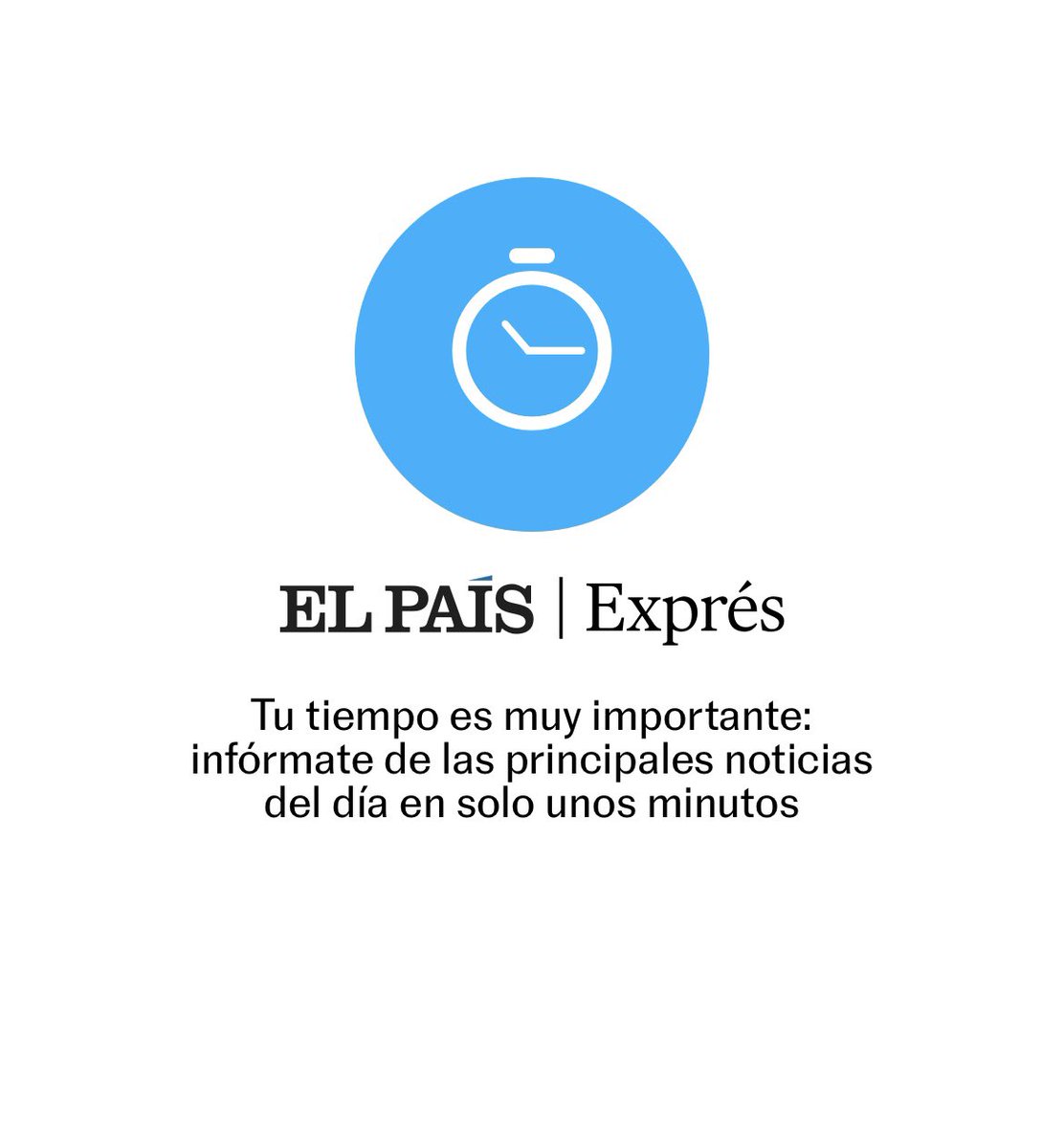 Superilusionada de presentaros EL PAÍS Exprés, una selección de las noticias imprescindibles del día que se leen en menos de 8 minutos. 

Lo mismo que tardas en tomarte un café. O esperar el metro. 🧵👇<a href="/el_pais/">EL PAÍS</a> 

elpais.com/expres/