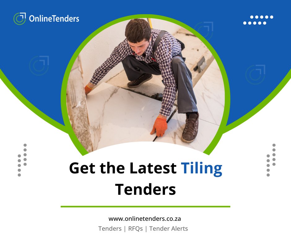 New Tiling Tenders and Business Opportunities:
- Tiling of the platforms at Camdeboo National Park.

#tiling #tilers #businessleads #dailytenderalerts #tenders #onlinetenders

Visit the OnlineTenders website to find the latest Tiling tenders:
onlinetenders.co.za/tenders/south-…