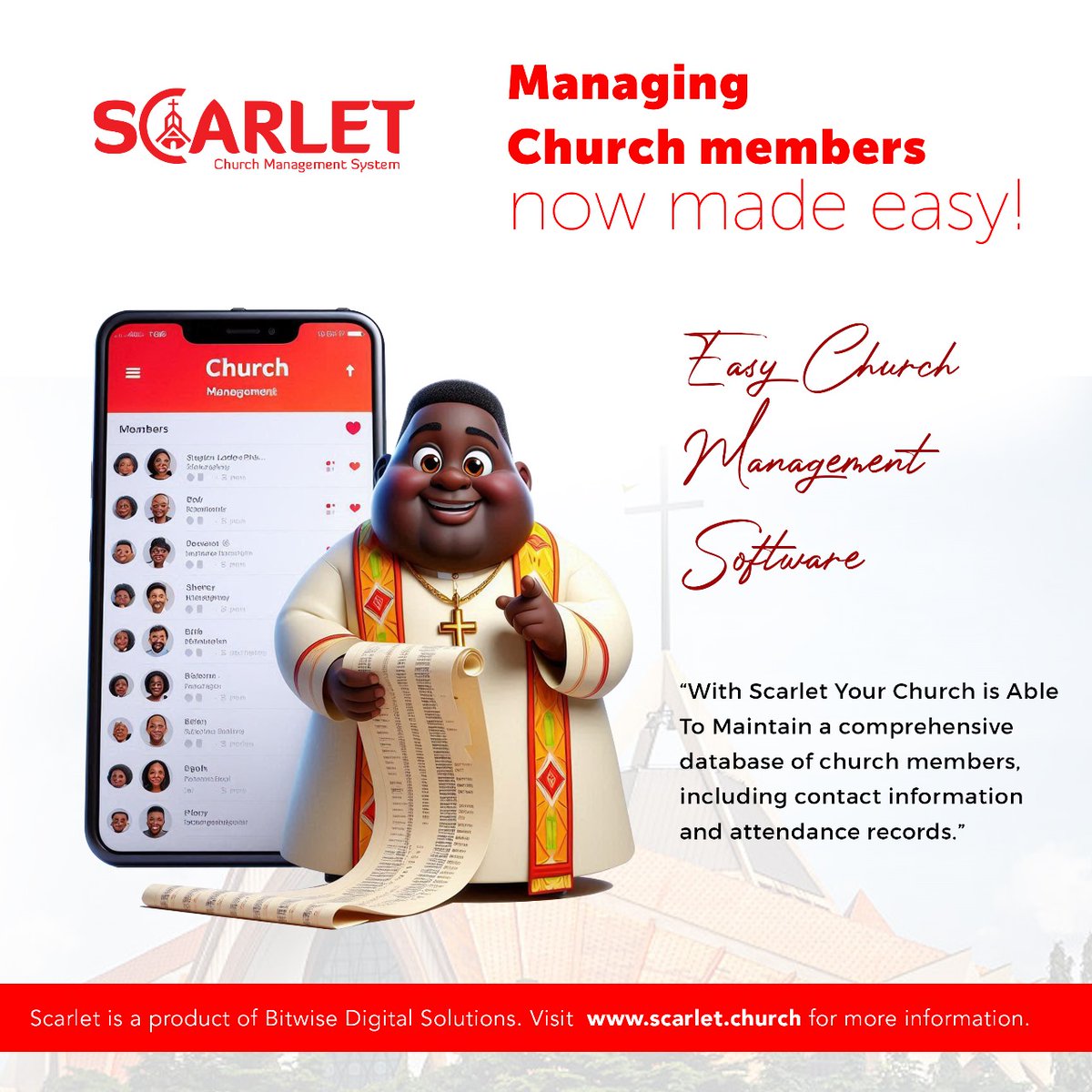 BitwiseDigital's tweet image. Running a church has never been easier or faster with Scarlet. Streamline operations, enhance communication, and focus on your mission with our all-in-one management software.
 #scarlet #churchcare #Applynow