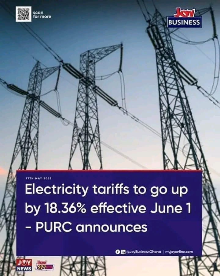 Gentle Reminder;

Electricity tariffs will go up by 18.36% effective tomorrow, 1st June 2024.💔 #JoySMS