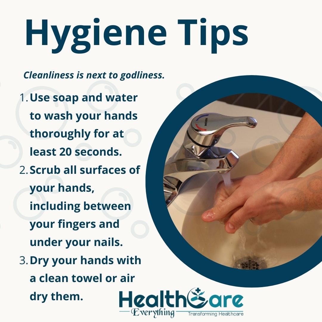 Keep those germs at bay with these essential hygiene tips! Wash your hands regularly, sanitize often, and stay fresh all day. Your health is in your hands! 

#StayClean #HygieneTips #HealthyLiving #HandWashing #Sanitize #GermFree #DailyRoutine #HealthMatters #HealthcareEverything