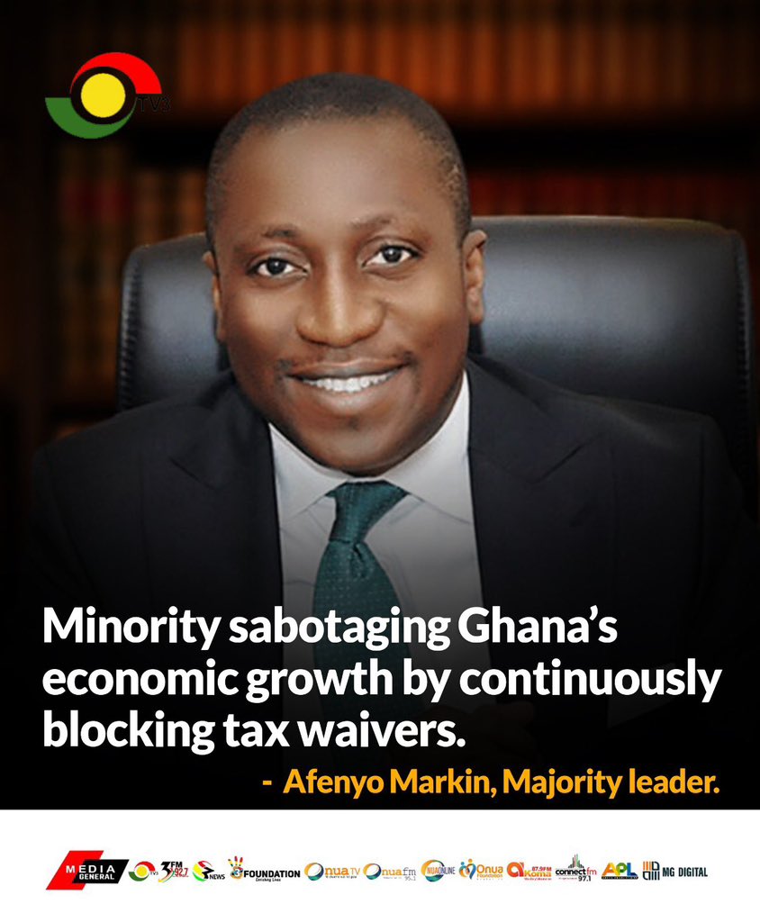Majority Leader, Afenyo Markin accuses NDC minority of sabotaging the country’s economic growth.

#OnuaNews
