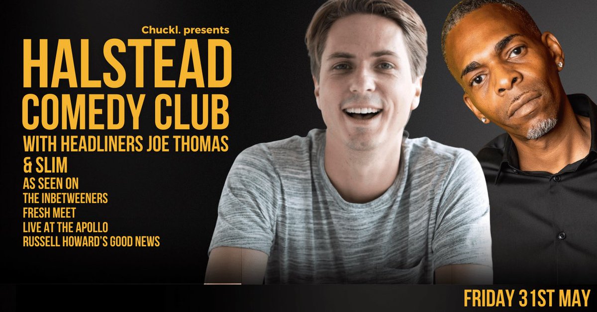 On the road again tonight 31/5/24 this time to the @HalsteadEmpire for @chuckl_events to open the show for them alongside these funny folk 🙏👏
Joe Thomas
@SLIMcomedian 
@RossMcGrane 

#comedy #standupcomedy #livecomedy #comedygig #comedynight #comedian #comedyclub #comedians