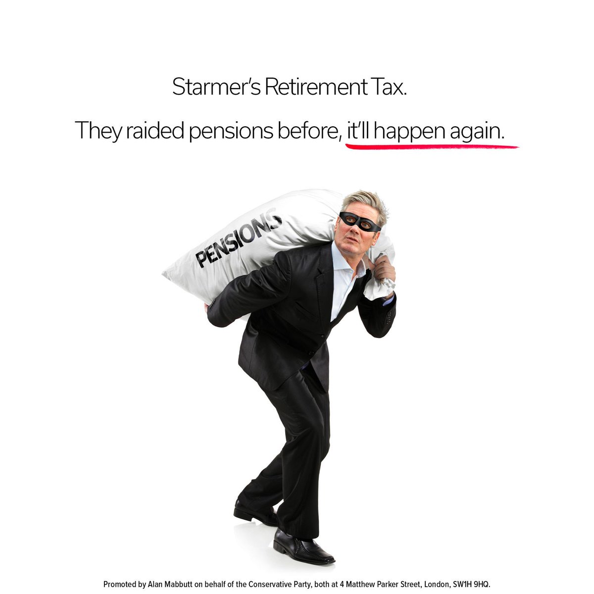 When Labour were last in government, they wiped £118 billion off the value of pensions. Now they want to raid your pension again, with a #RetirementTax to punish pensioners.