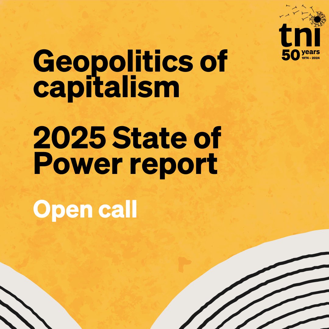 How do transnational corporations that control most of the global economy serve the interests of their host-states? How is the relationship between states and capital changing? 🚨 Call for essays- deadline for pitches 5 June tni.org/en/article/cal…