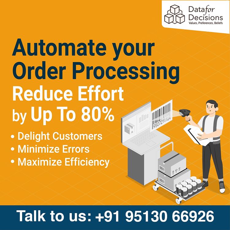 DecisionsFor's tweet image. 𝐑𝐞𝐯𝐨𝐥𝐮𝐭𝐢𝐨𝐧𝐢𝐳𝐞 𝐘𝐨𝐮𝐫 𝐎𝐫𝐝𝐞𝐫 𝐏𝐫𝐨𝐜𝐞𝐬𝐬𝐢𝐧𝐠 𝐰𝐢𝐭𝐡 𝐃𝐚𝐭𝐚 𝐟𝐨𝐫 𝐃𝐞𝐜𝐢𝐬𝐢𝐨𝐧𝐬

Reduce manual effort by up to 80%, streamline your operations, and minimize errors. 

Call: 951-306-6926
#OrderProcessing #EfficiencyBoost #CustomerDelight