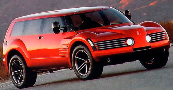 The #1990s #Mitsubishi SSU Concept was a combination of sports #car & #SUV 2.5L turbocharged #V6