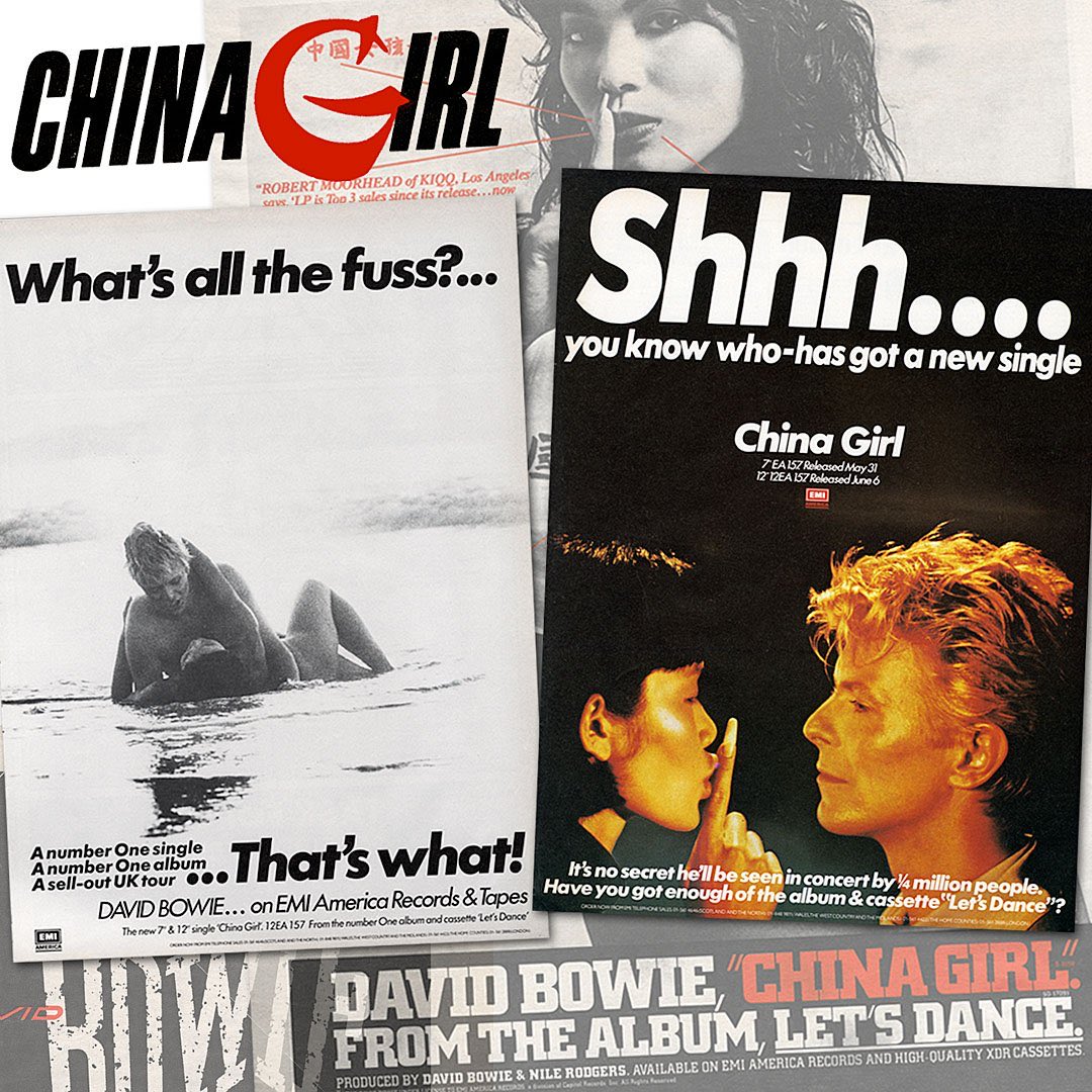 Happy Birthday to China Girl. Single released this day in 1983 by David Bowie. Taken from the No.1 album Let’s Dance. The music by Bowie and the lyrics written by Iggy Pop. Featuring themes of cultural identity and desperate love, it became a UK No.2 #DavidBowie #Bowie #IggyPop