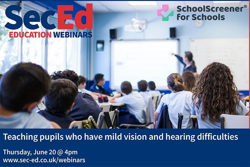 SecEd Webinar on June 20: With 1 in 5 students affected by mild #vision #hearing loss, this webinar with @SchoolScreener offers practical strategies for how #teachers & schools can support their education, including classroom tips & #inclusion advice: buff.ly/4dJCSzI