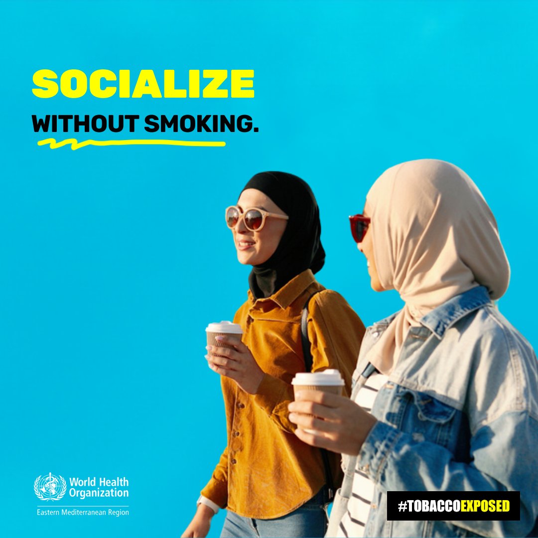 You can #CommitToQuit & still socialize without smoking

More than half of young smokers in the @WHOEMRO Region want to quit – just like you!

Using cessation aids, like nicotine gum & patches, with a health worker’s guidance can help you kick the habit for good

#TobaccoExposed