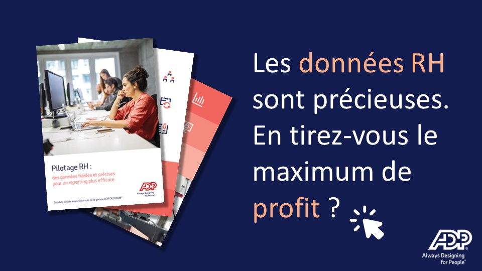 ADP_FR's tweet photo. Écarts salariaux, effectifs, taux d’#absentéisme… Les données #RH sont une mine d’or ⛏🪙 pour prendre des décisions stratégiques d’entreprise. Arrivez-vous à les exploiter ? 
Découvrez comment faire de vos données un atout pour votre entreprise 😉🔗 https://t.co/70CLX7tNXb https://t.co/KG0ldxV6P3