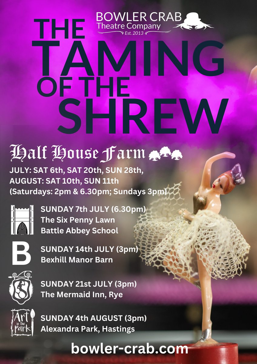 Tickets via: bowler-crab.com/copy-of-next-e…

#shakespeare #bowlercrabtheatre #thetamingoftheshrew