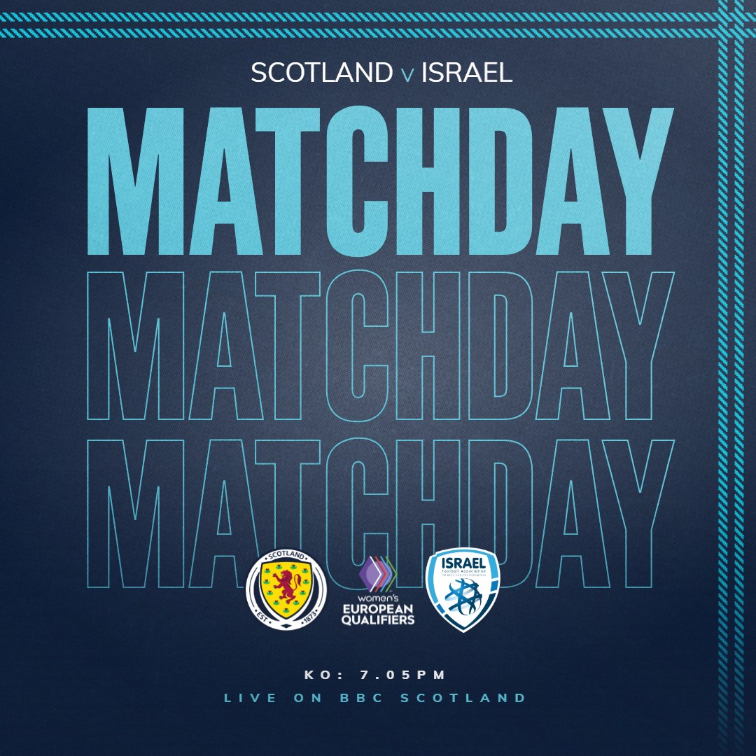 🏴󠁧󠁢󠁳󠁣󠁴󠁿 M A T C H D A Y 🏴󠁧󠁢󠁳󠁣󠁴󠁿

🆚 Scotland v Israel
🏆 @WEURO qualifiers
⏰ 7.05pm
🏟️ @HampdenPark
📺 Live on @BBCScotland & @BBCiPlayer 

#SWNT