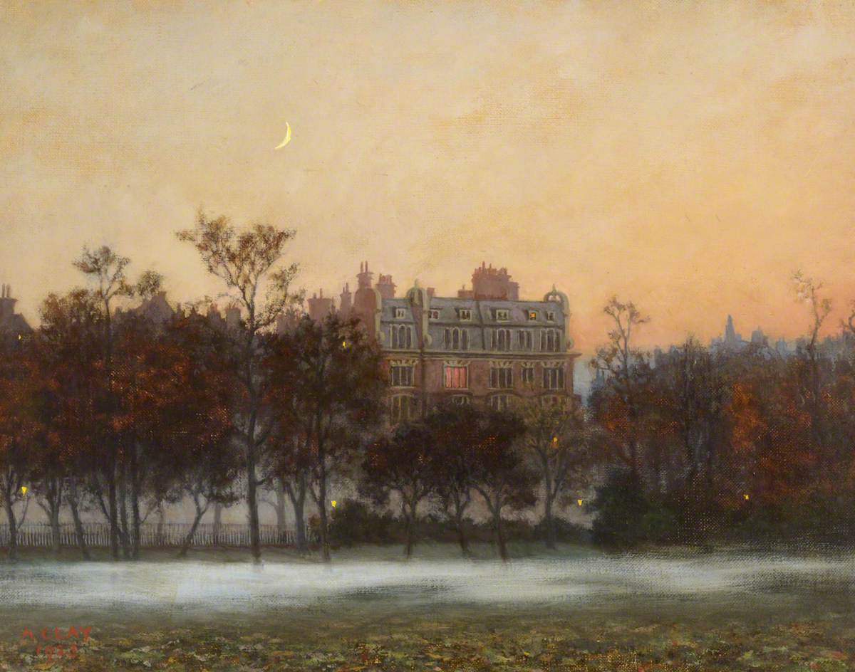 'Kensington Gardens' (1923) by Arthur Temple Felix Clay (Kensington Central Library)