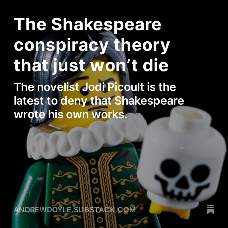 “The Shakespeare conspiracy theory that just won’t die” My latest post is now up. Link in bio. ⬆️ Please share, subscribe, and join the conversation in the comments...