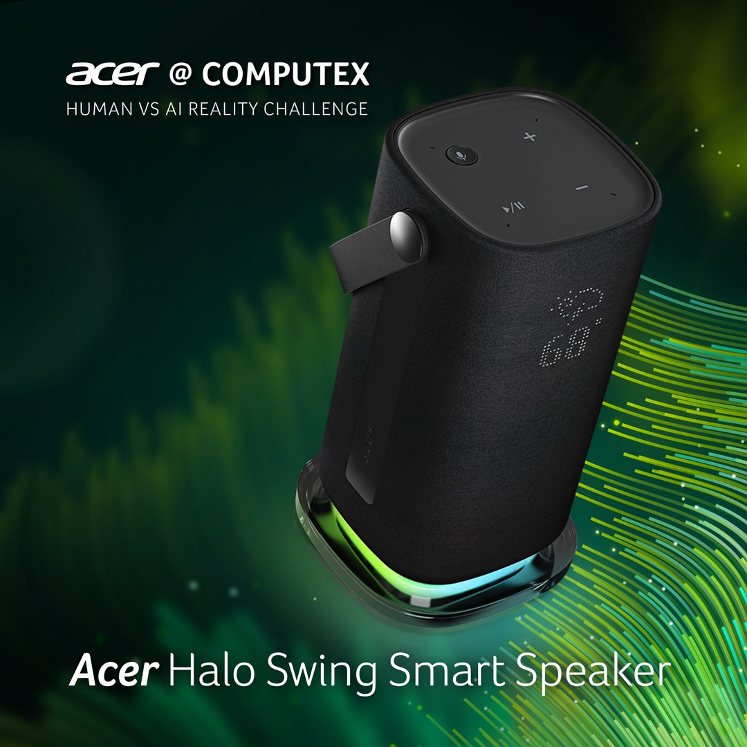 Acer's tweet image. Look at these #AcerComputex Booths- which is human-made &amp;amp; which is generated with AI?
Join the Human VS AI Reality Challenge &amp;amp; stand a chance to win:

3 X Acer Halo Swing Smart Speaker
Keep your profile public and comment your answers with #BreakingAIBarriers &amp;amp; #RealityChallenge!