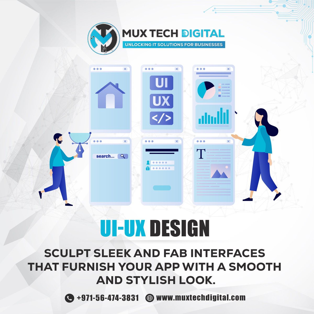 muxtechdigital's tweet photo. We ensure to create a platform to foster your brand growth by developing an app and learning best design practices with app upgradation, custom app development, Flutter development, Java development, React Native development, and UI/UX design. 
Website: https://t.co/hWxLdGCTJ5 https://t.co/kZ1ZAxwRMc