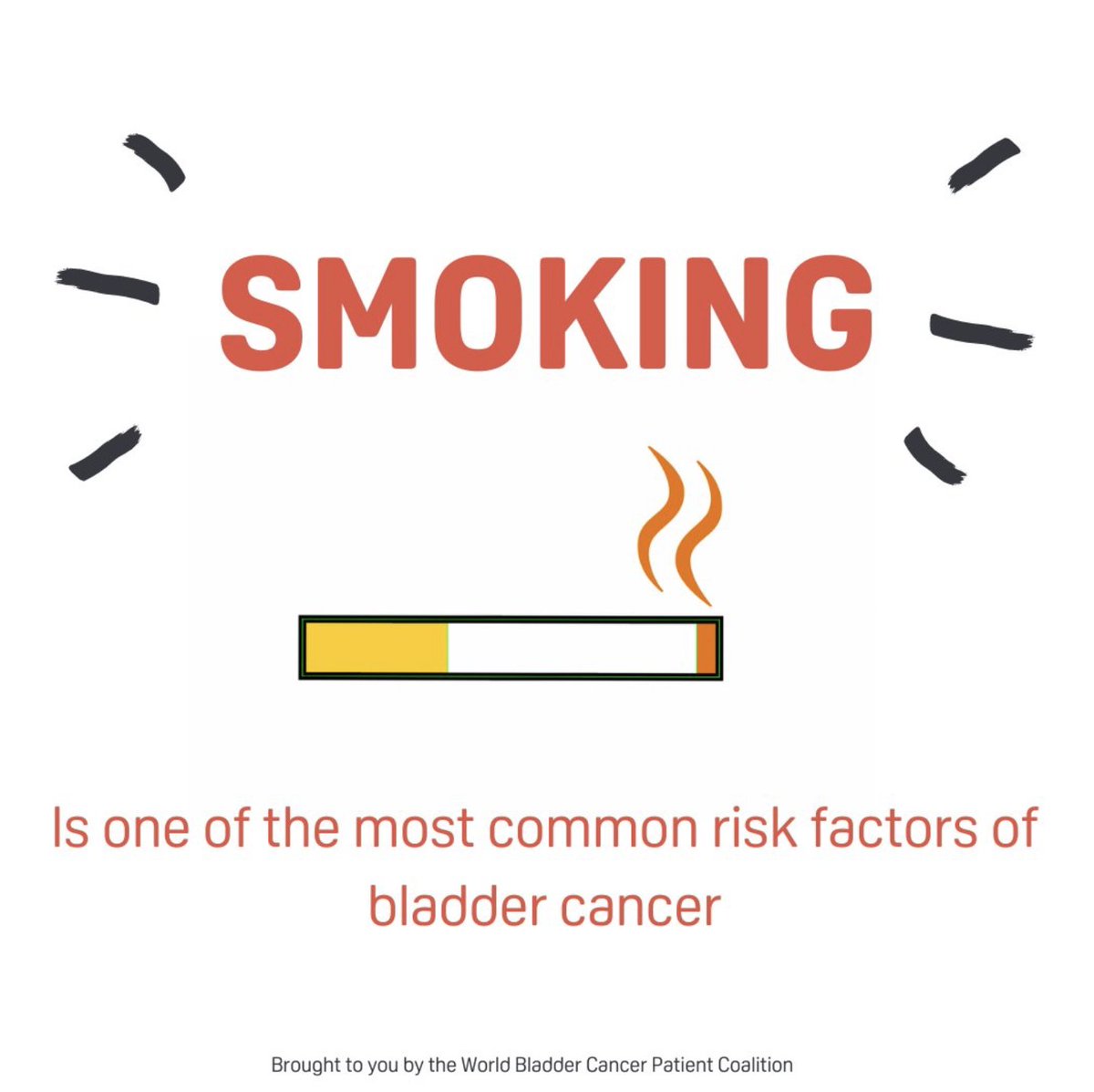 📣 Today is #WorldNoTabaccoDay

🚬 is the biggest risk factor of #bladdercancer. Persons who smoke may be up to 4 times more likely to develop bladder cancer than non-smokers.

Learn more  & stay #BladderCancerAware!

👉 ow.ly/wXGP50Oi65c

#BladderCancerMonth24