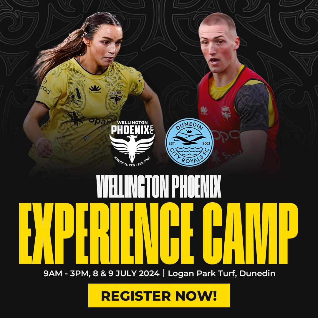 There's still spaces left in our <a href="/DCRoyalsFC/">Dunedin City Royals FC</a> Experience Camp happening in July! 🙌

Register now to secure your spot! 

🔗 - form.jotform.com/233256788302056

#COYN! 🐦‍🔥

💛🖤 | wellingtonphoenix.com