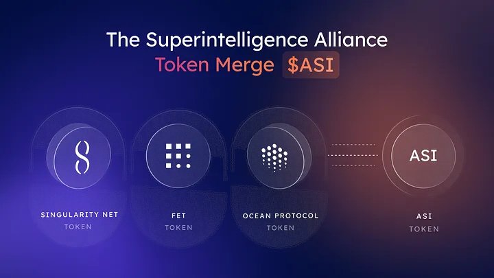 💥 IT'S HAPPENING: $FET $OCEAN & $AGIX have finalized the Artificial Superintelligence Alliance or $ASI merger on June 13, 2024.

This symbolizes a new era of AI domination.

$ASI token will function across the combined decentralized AI network - making the three projects work as