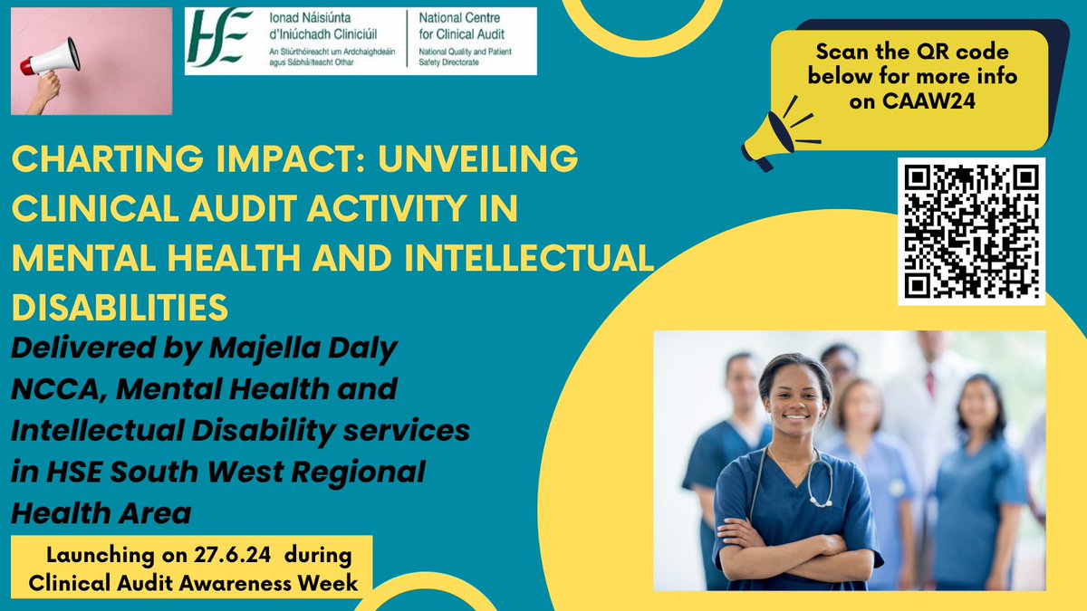 💻🔍Curious about Clinical Audit activity in Mental Health and Intellectual Disability services? Look no further! 🌈 Check out our recorded webinar dropping during #CAAW24 for expert insights and valuable takeaways. 🚀💭 #MentalHealthAdvocacy #IntellectualDisabilityServices