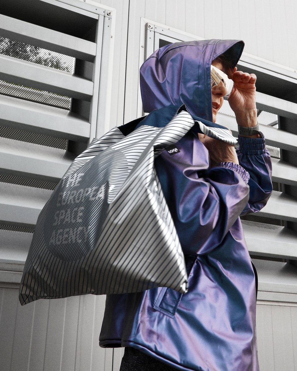 ESASpaceShop's tweet photo. Embrace the cosmos with our @LOQI shimmering metallic bags. 

https://t.co/MVMpZcre6f 

#ESASpaceShop #ESA #LOQIxESASpaceShop #weekender #SpaceInspired #metallic #space #astronaut #explore #metallicfashion #loqi #bagorganizer #reusablebag https://t.co/eUZAM7q1Jo