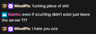 BREAKING NEWS: <a href="/SeaOfThieves/">Sea of Thieves</a>  Streamer <a href="/MixelPlx/">MixelPlx</a> caught being toxic(swearing!) to the whole server of OCE in Sea of Thieves. After NessieDoes king of NOTHING being toxic,will MixelPIx apologize to the OCE community of Sea of Thieves,and end this toxicity once and for all?