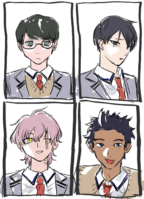 吸血鬼というモチーフが好きすぎて全員が吸血鬼の学校という設定で男女合わせて32名ぐらい描いたことがあるので、吸血鬼になりたい場合は私までご相談ください 
