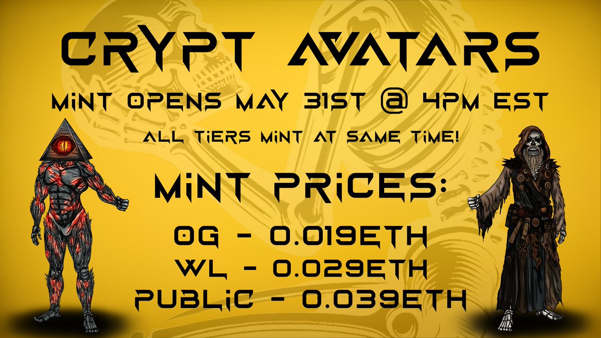Eldostyles's tweet image. If your a "CRYPT" Holder, right about now you are BUZZING like FK 💀💀..
Mint is in 13 hrs 🩻🚀.. Full body Avatars for the up coming online card game..

discord.com/invite/thecryp…
DROP INTO DISCORD FOR A PARTY.. Ask us about the MINT.. 
@TheCrypt_Nfts @crypt_cards