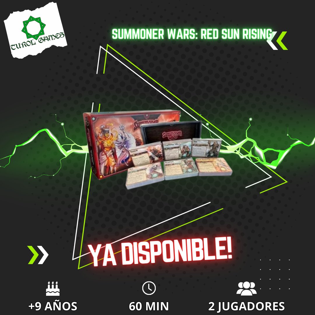 Summoner Wars: Red Sun Rising <a href="/Ingenio_Games/">!ngenioGames</a> 

Summoner Wars: Red Sun Rising (castellano) es una expansión para el juego de mesa Summoner Wars con la que podrás añadir 6 facciones nuevas a tu caja base de Summoner Wars.

💥¡Ya disponible!👀
turolgames.com/es/tablero/958…