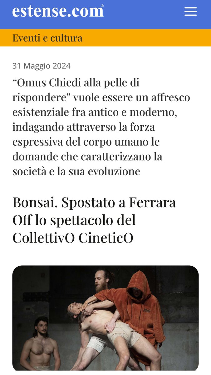 #FestivalBonsai con <a href="/CineticO_it/">CollettivO CineticO</a> su <a href="/estensecom/">estense.com</a>