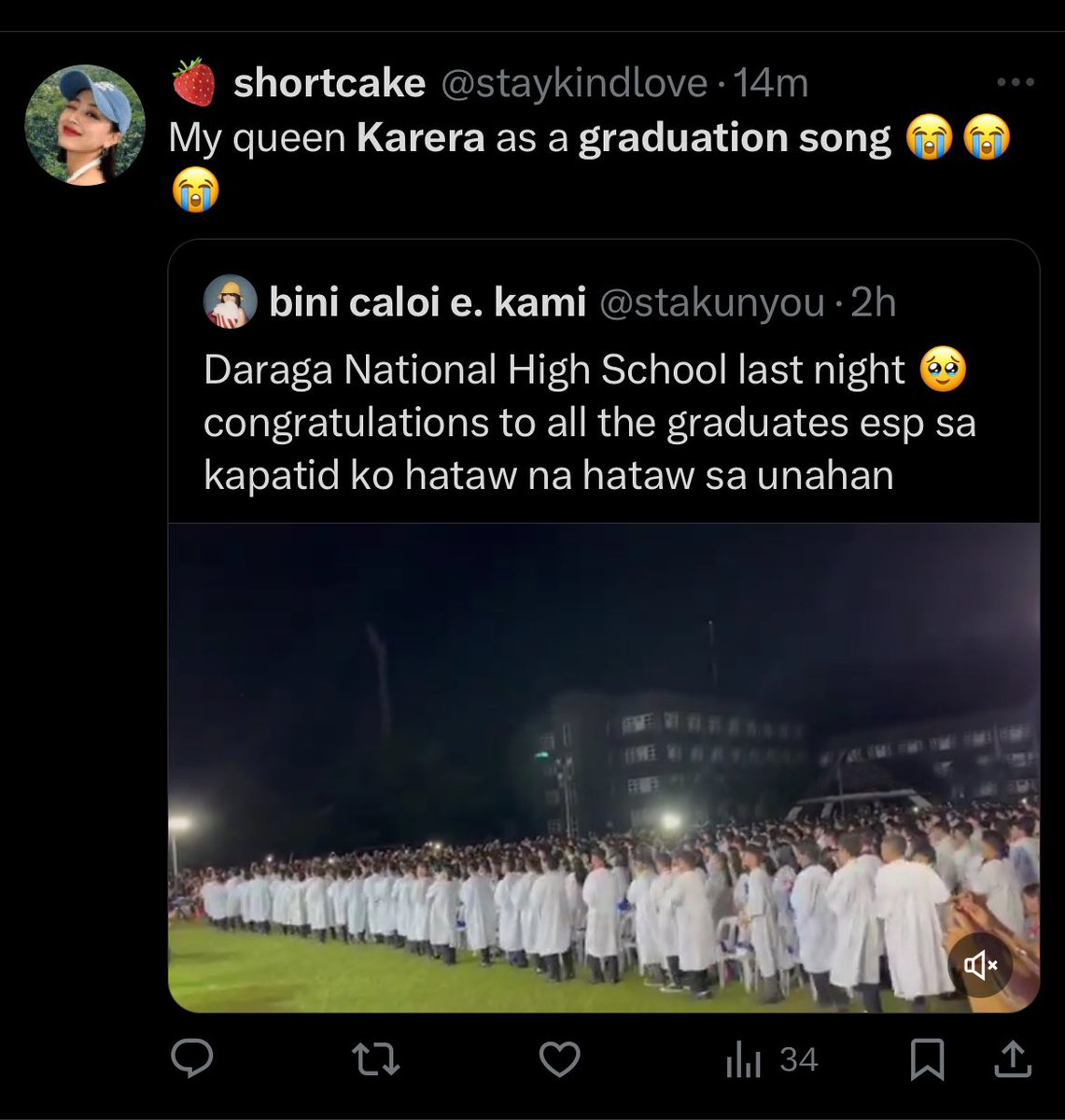 Graduation season na pero bini songs parin ang pinapatugtog. Grabe na talaga impact nyo @BINI_ph. For all seasons talaga mga kanta nyo 🥹