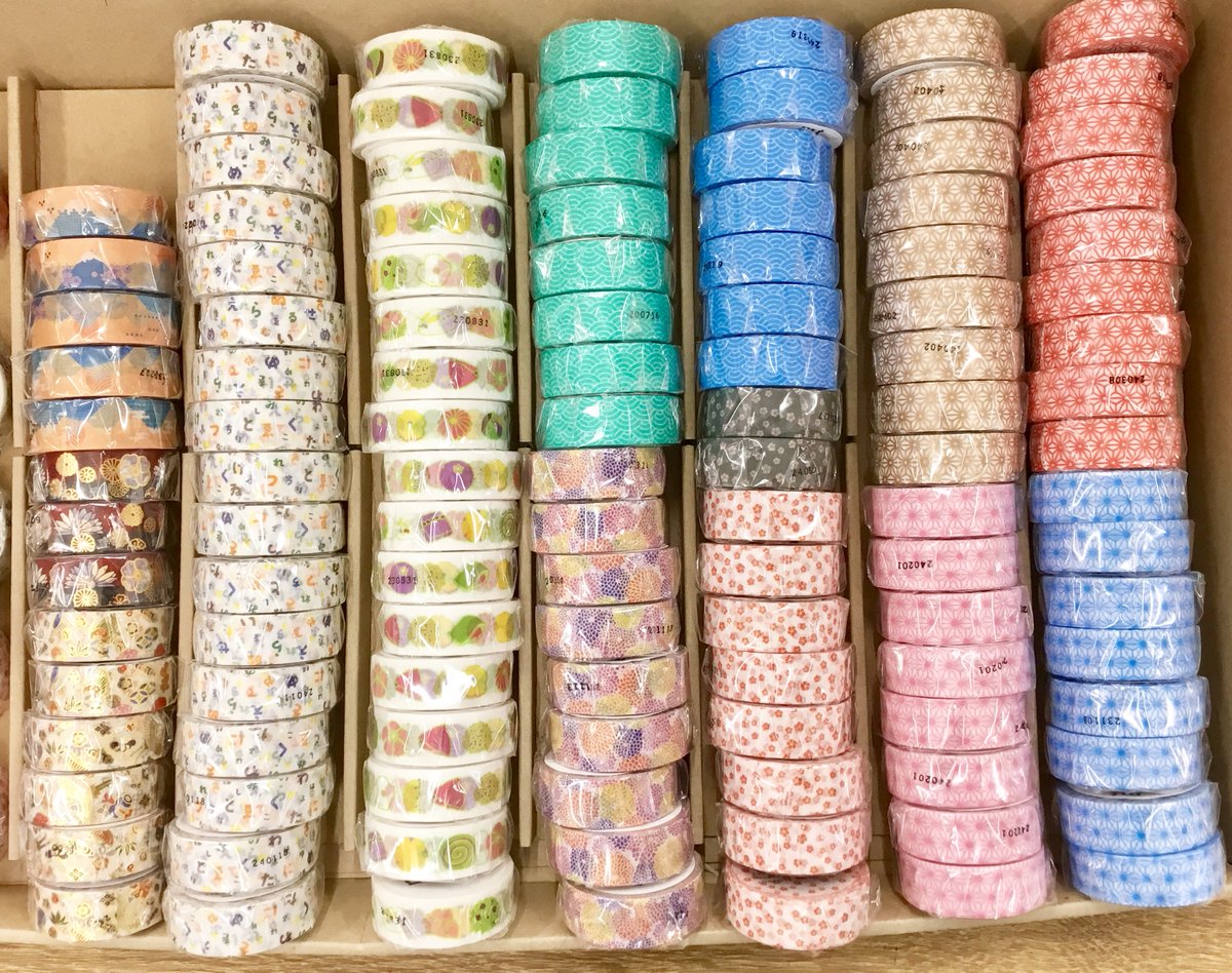 🌸色とりどりの和柄マステ🌸 #世界堂新宿本店 2Fにてお取り扱い中です