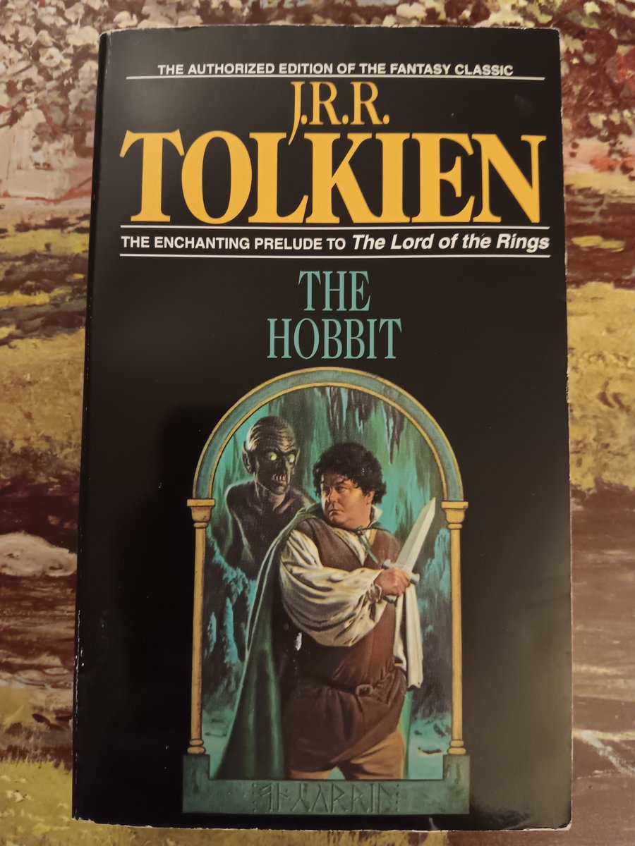 I always pick up this version of The Hobbit when I'm thrifting. It's the greatest book cover art of all time.