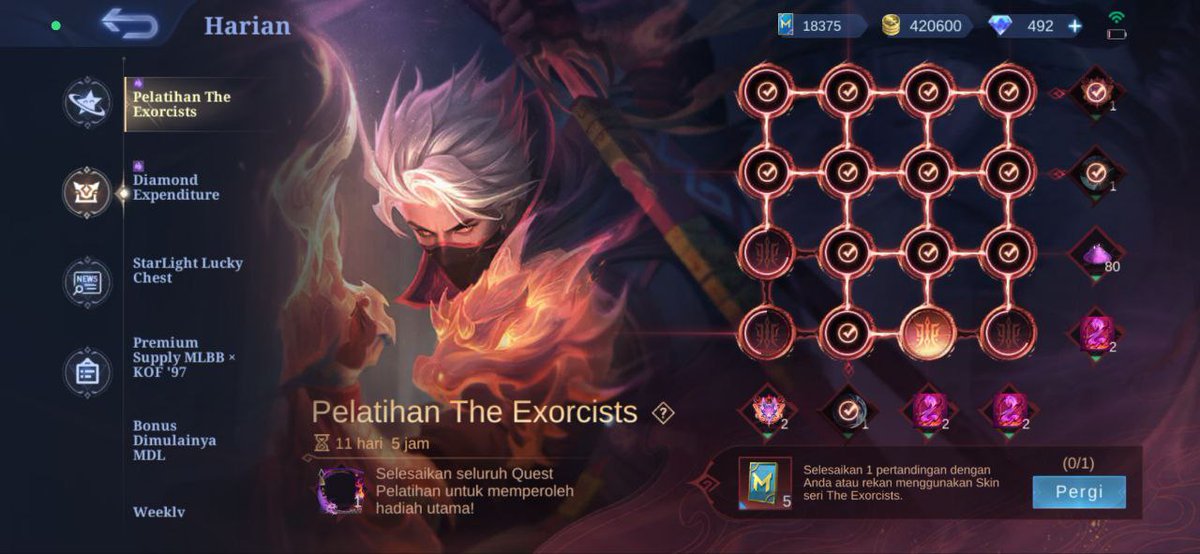 Ml! Yg punya skin exorchist Mabar yok sekali aja gapapa buat ngelarin ni misi