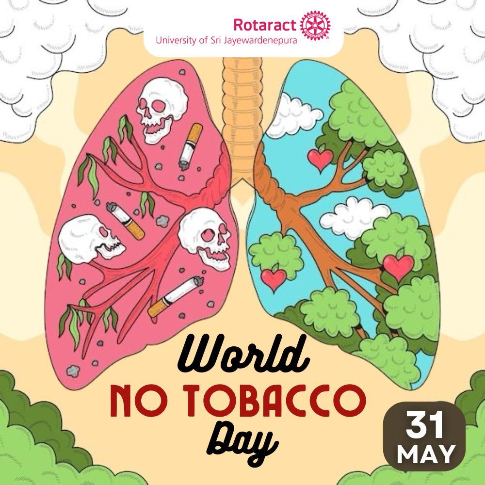 Unite Against Tobacco's Devastation! Join us in raising awareness about the deadly effects of tobacco use and the deceptive tactics of the tobacco industry. 🚬🚫

bit.ly/45byp5i

#notobacco
#RACUSJ 
#Rotaract 
#Rotaract3220 
#CreateHopeintheWorld
#YouthForAll