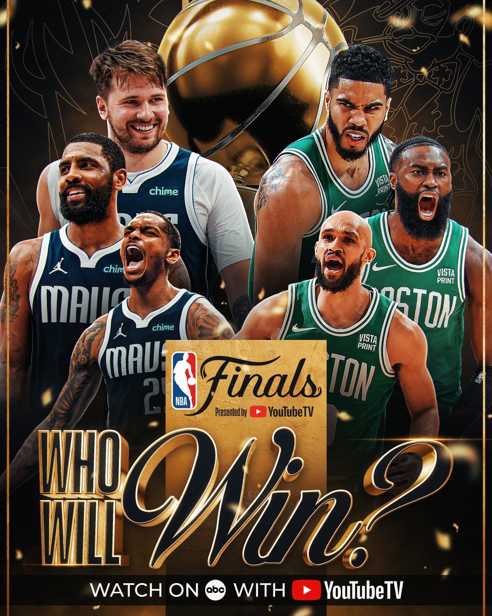 MAVERICKS. CELTICS. 🍿 The #NBAFinals presented by @YouTubeTV are officially set! Game 1: Thursday, June 6th at 8:30pm/et on ABC