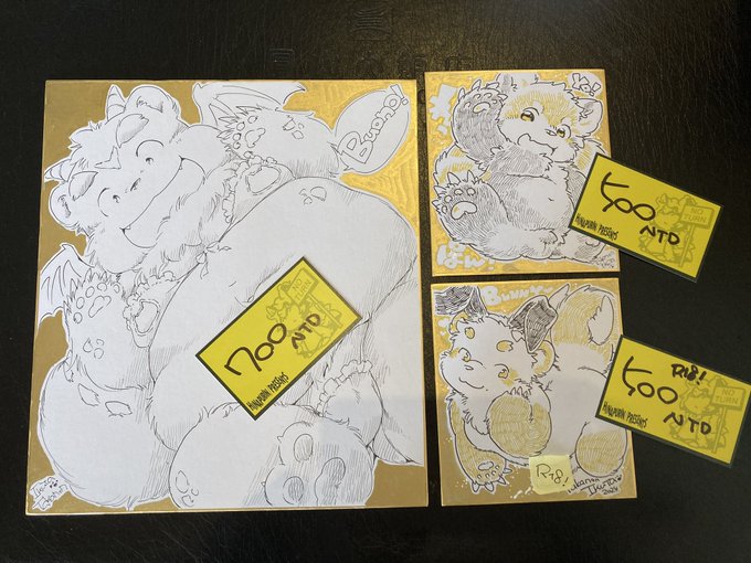 (ホテルで)色紙描きました!一枚はR18!希望者複数の場合は抽選で頒布します! 