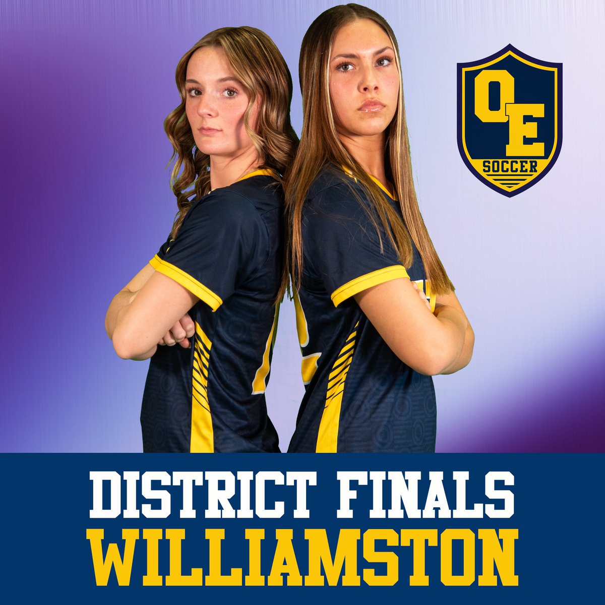 ￼
⚽️ District Finals! 
￼🆚 Williamston
￼📍 Ovid-Elsie Area Schools
￼⏰ Friday, May 31 @ 7:00pm
￼💰 $7 gofan.co/event/1525874?…