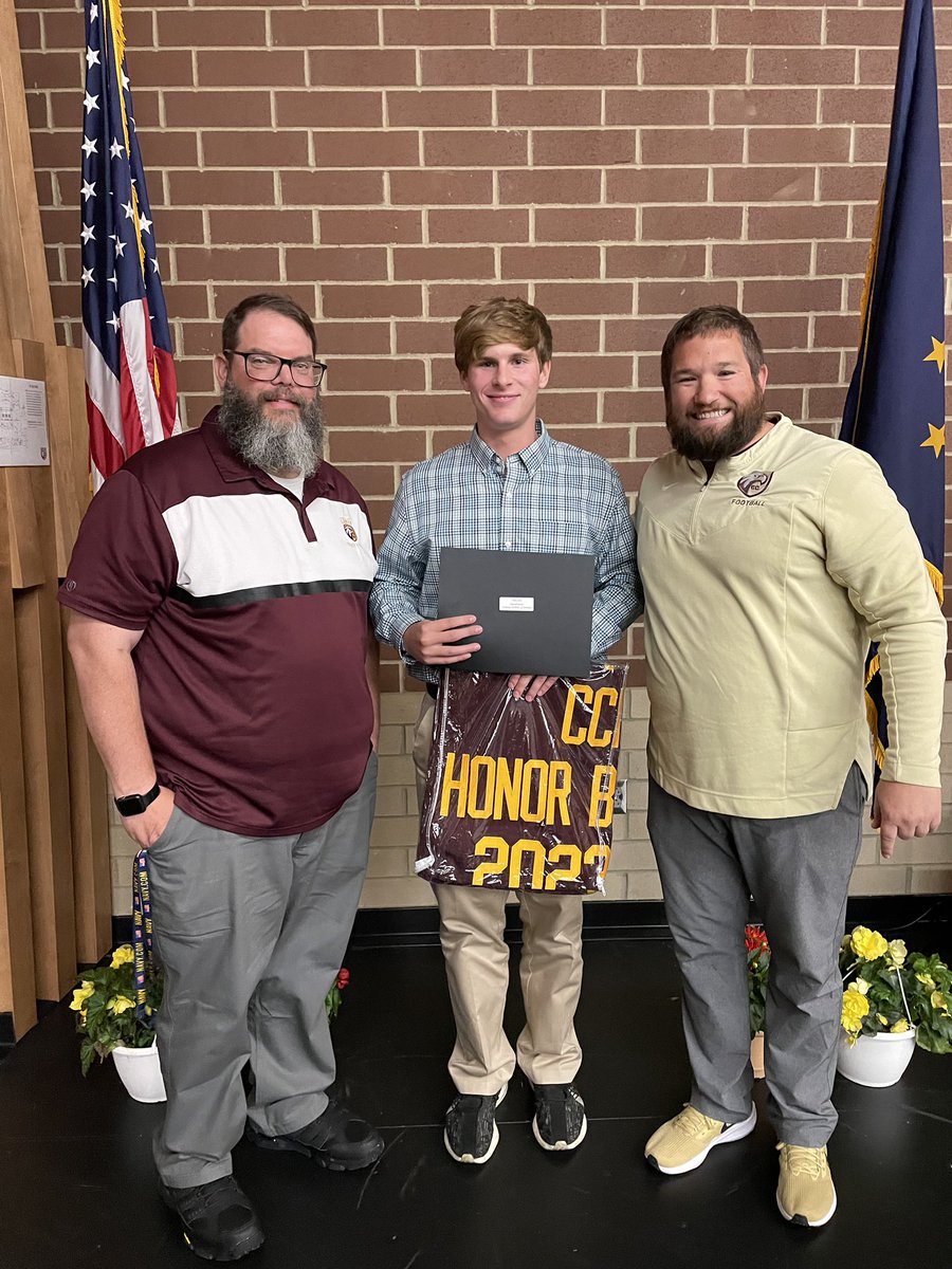 Congratulations to Joel Yager for winning the CCHS Honor Blanket.