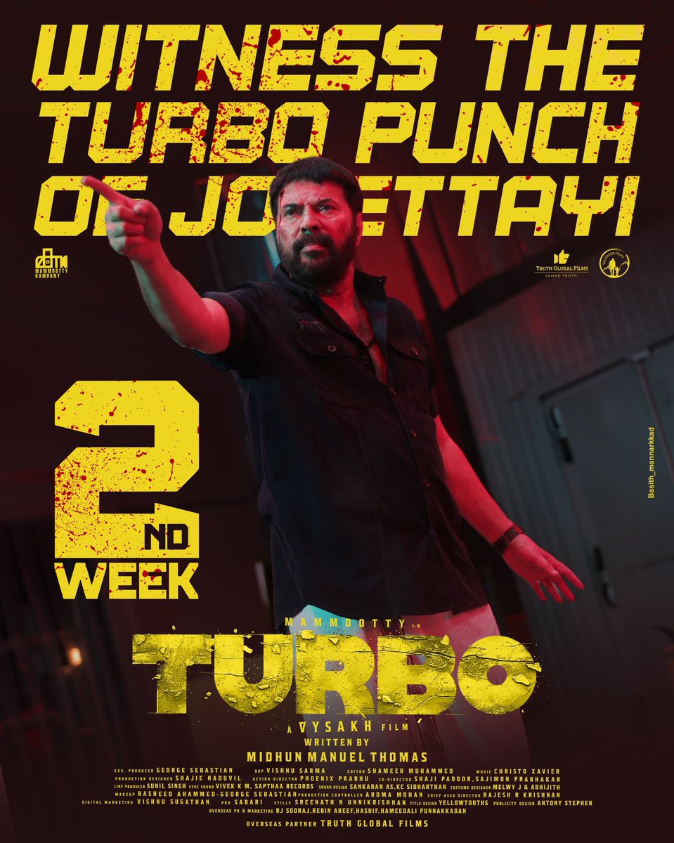 Witness the #TURBO PUNCH of Josettayi 👊 #Turbo Running Successfully | Second Week #TurboInCinemasNow #Mammootty #MammoottyKampany #SamadTruth #TruthGlobalFilms #WayfarerFilms