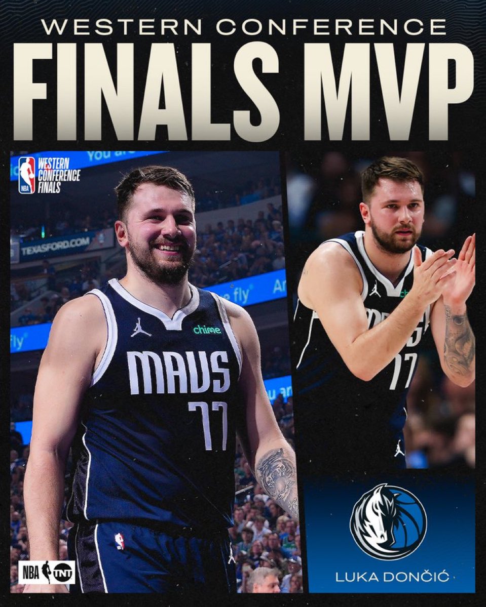 TrashTalk_fr's tweet photo. Luka Doncic logiquement élu MVP des finales de conférences à l’Ouest. https://t.co/C944R6YOpL