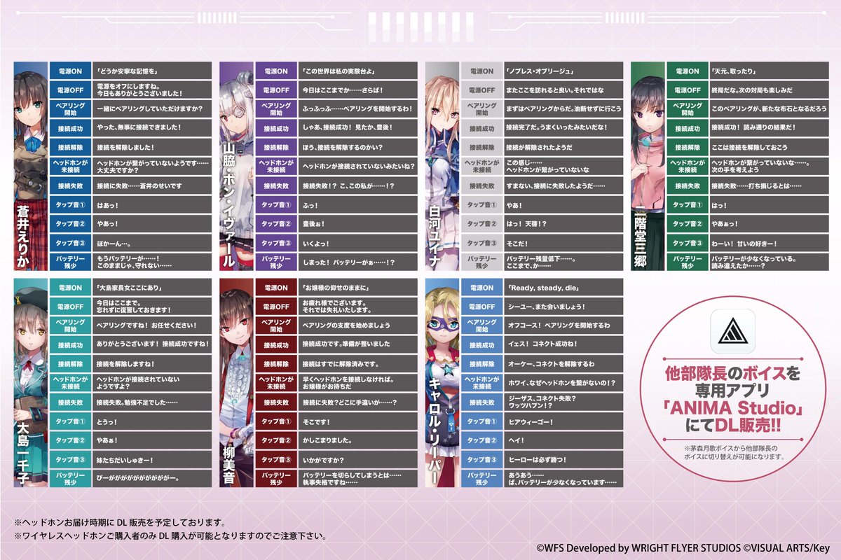 追加DL販売ガイダンス」 ヘッドホンお届け時期に専用アプリ「ANIMA