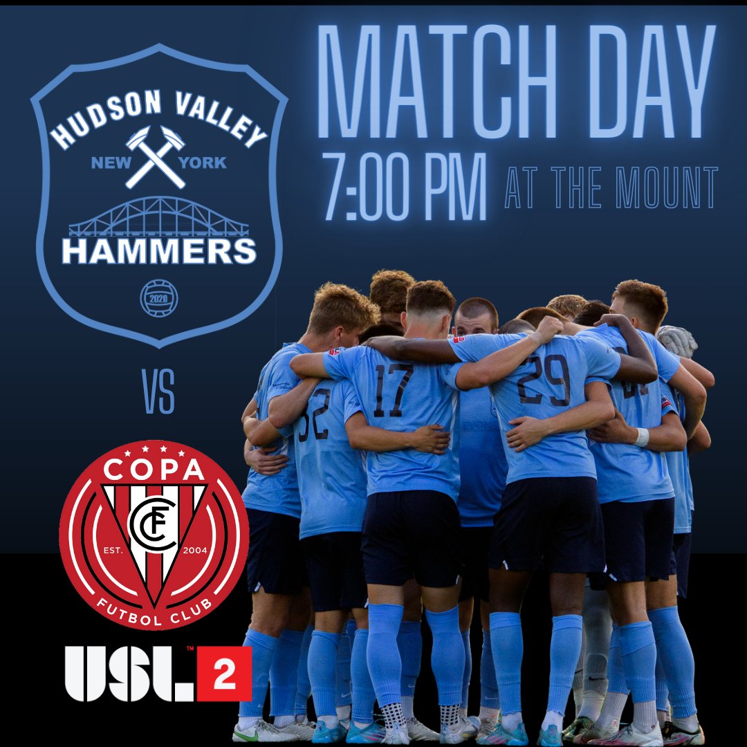 ⚒ TONIGHT!!
📍330 Powell Ave, Newburgh NY
⏰ 7:00 PM
🆚 @njcopafc
⚽️ @uslleaguetwo
🎟 app.gopassage.com/venues/4666
#Path2Pro