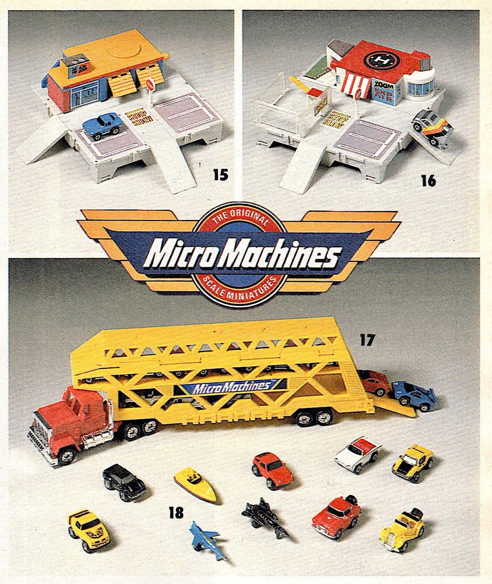 In 1987, Galoob toy company introduced Micro Machines miniature cars and playsets