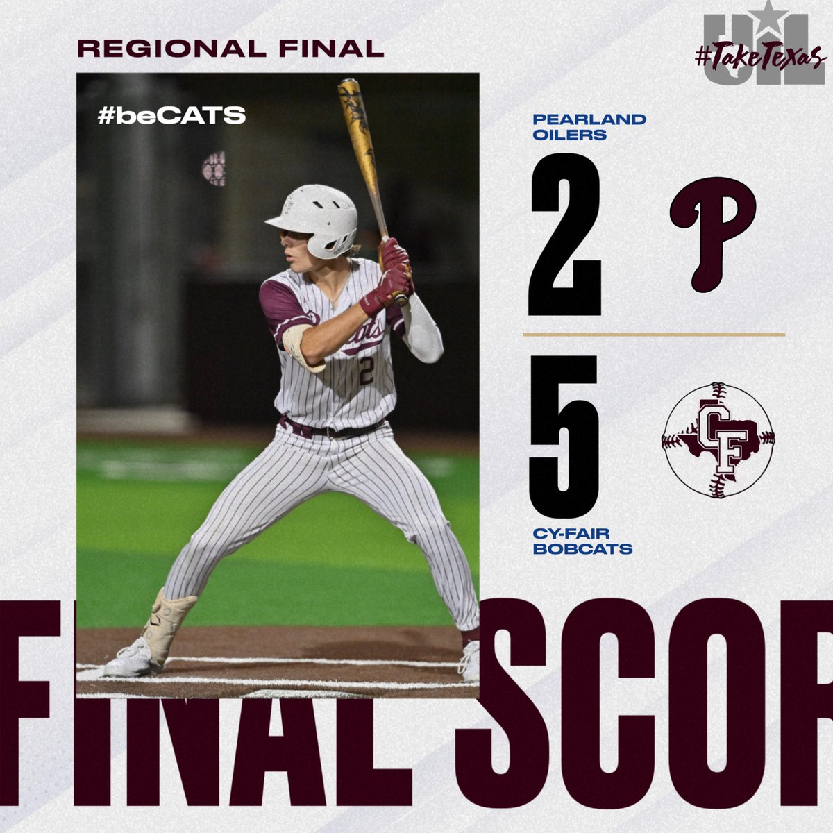 Cy-Fair Bobcats Baseball (@cyfairbaseball) on Twitter photo ⚡️BOBCATS WIN⚡️
<a href="/isaac_robles21/">Isaac Robles</a> picks up the win & <a href="/ClaytonCrosby9/">Clayton Crosby</a> has a big night going 2-3 with 2RBIs & a huge 💣 in the 6th!
Game #2 tomorrow at 7pm back at Constellation! 🚀
#beCATS | #BFND | 🐾⚾️ ⚡️BOBCATS WIN⚡️
<a href="/isaac_robles21/">Isaac Robles</a> picks up the win & <a href="/ClaytonCrosby9/">Clayton Crosby</a> has a big night going 2-3 with 2RBIs & a huge 💣 in the 6th!
Game #2 tomorrow at 7pm back at Constellation! 🚀
#beCATS | #BFND | 🐾⚾️