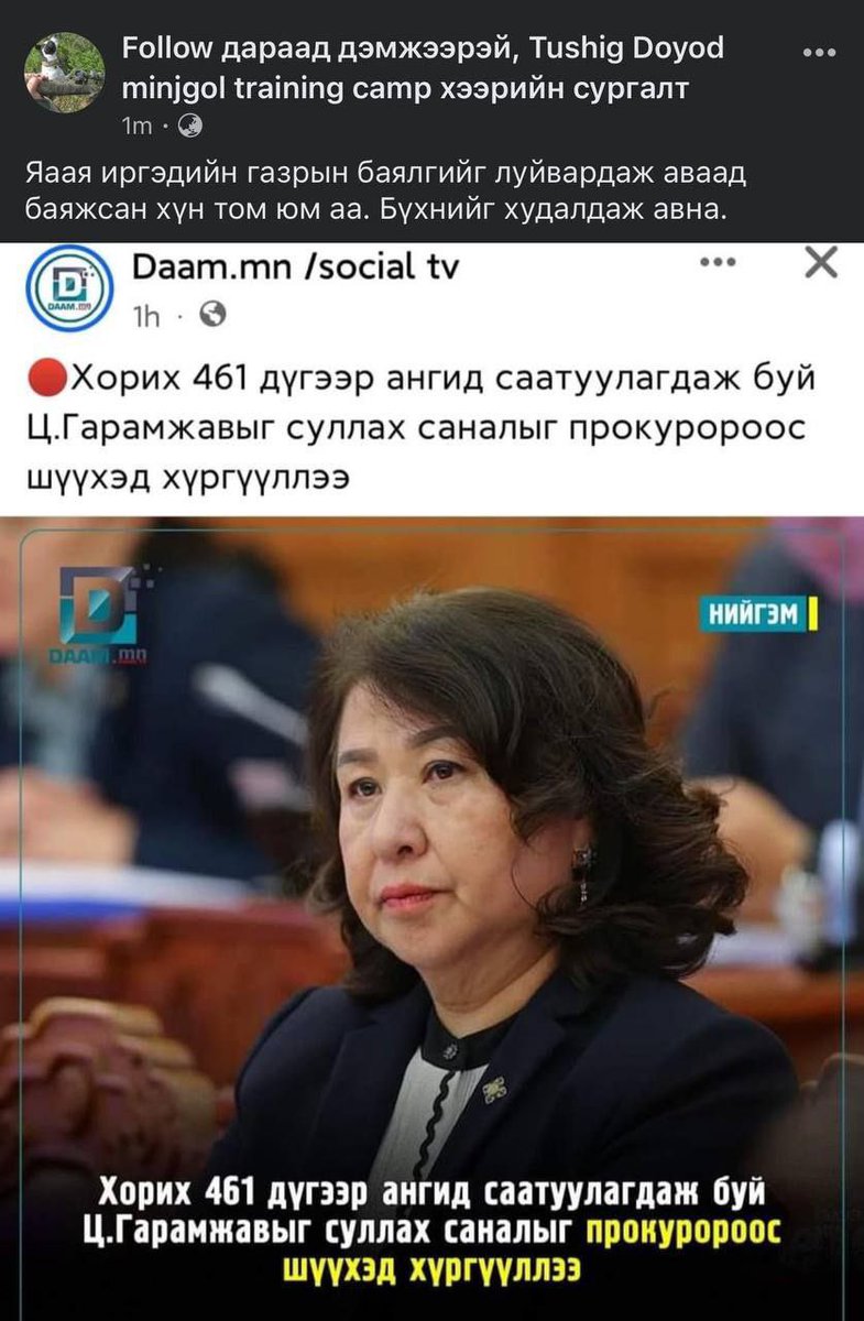 Хэрэг үйлдсэн нь үнэн бол богдын эмээ байна уу хэн  байх  нь  хамаагүй шүү дээ .