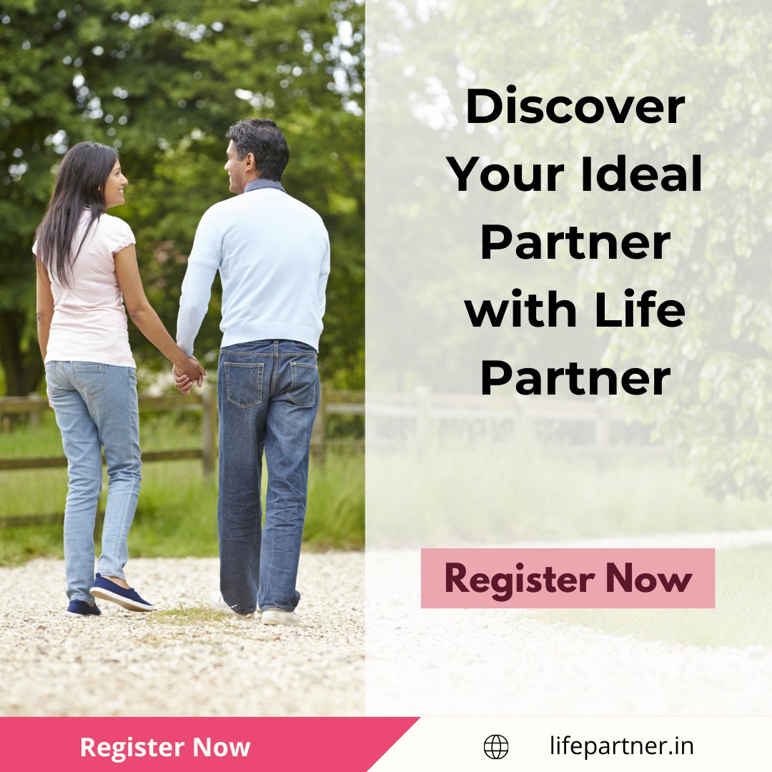 Let Life Partner guide you on your journey to love! 💖 Register with us for free & find your life partner. #LifePartner #FindYourMatch #RelationshipGoals #MatrimonialMatchmaking #LoveIsInTheAir